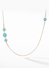David Yurman Chatelaine(R) Long 18k Gold Necklace with Turquoise