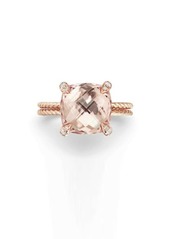 David Yurman Châtelaine® Morganite & Diamond Ring in 18K Rose Gold in Rose Gold/Diamond/Morganite at Nordstrom
