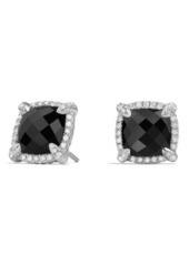 David Yurman Châtelaine Pavé Bezel Stud Earrings with Diamonds in Black Onyx at Nordstrom