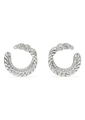 David Yurman Continuance Hoop Earrings with Diamonds in Silver/Diamond at Nordstrom
