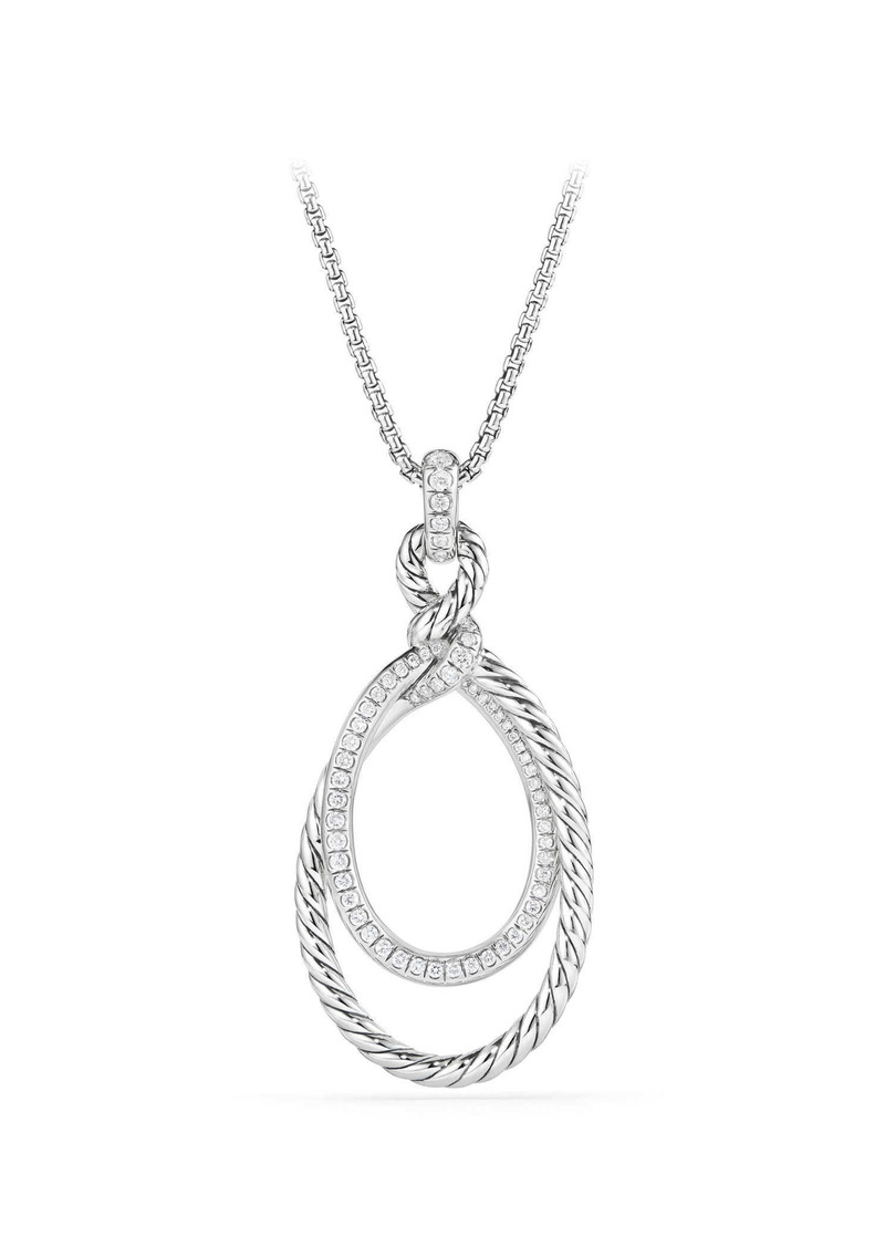 David Yurman Continuance Pendant Necklace with Diamonds in Silver/Diamond at Nordstrom