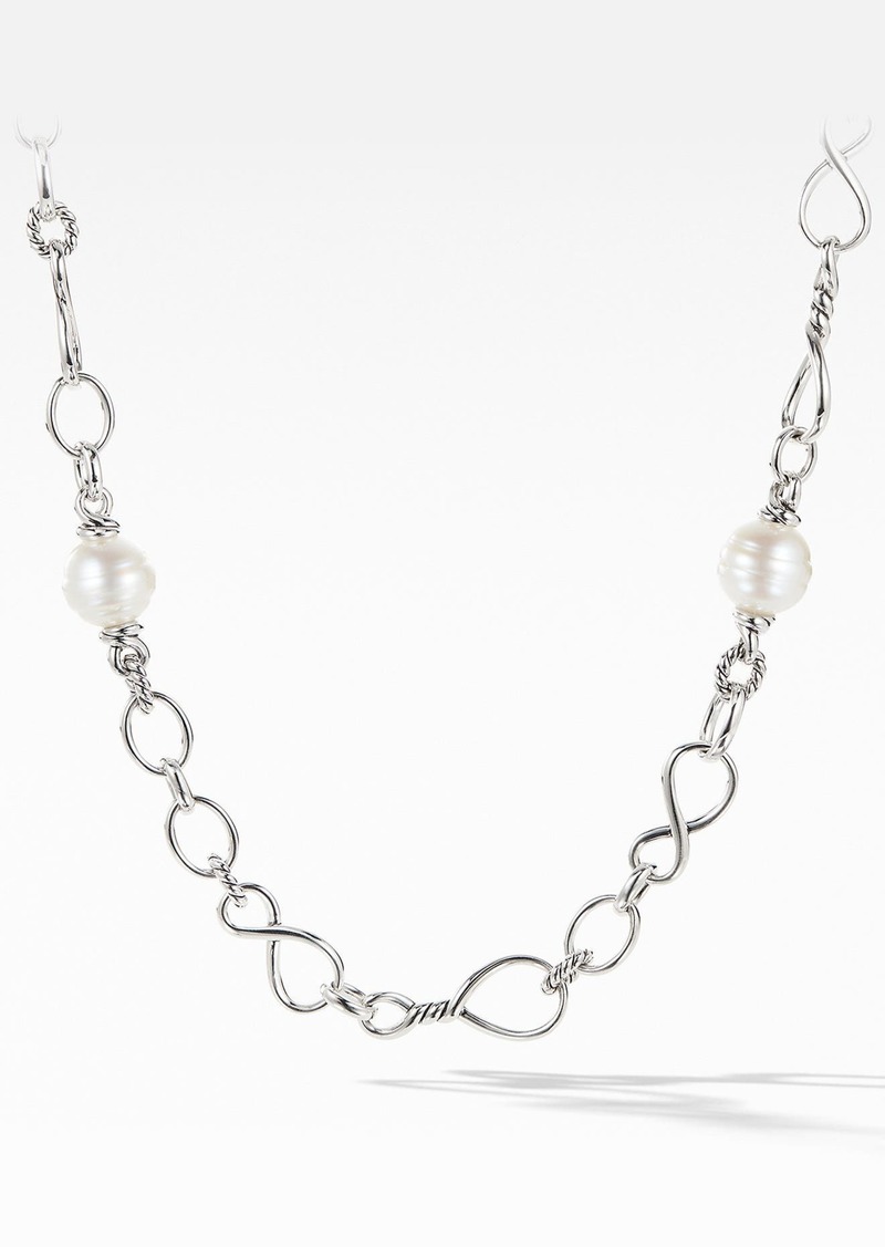 David Yurman Continuance(R) Pearl Medium Chain Necklace in Silver/Pearl at Nordstrom