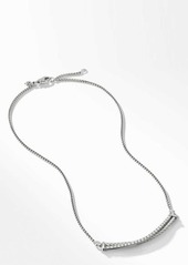 David Yurman Crossover Bar Necklace with Diamonds in Silver/Diamond at Nordstrom