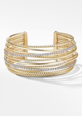 David Yurman Crossover Cuff Bracelet with Diamonds in Gold/Diamond at Nordstrom