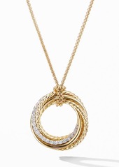 David Yurman Crossover Pendant Necklace in 18K Yellow Gold with Diamonds in Gold/Diamond at Nordstrom