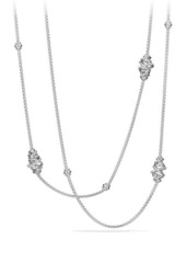 David Yurman Crossover Station Necklace with Diamonds in Silver at Nordstrom