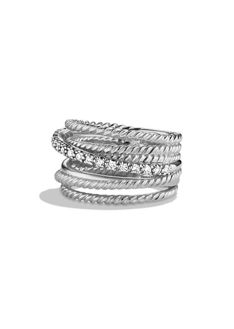 David Yurman Crossover Wide Ring with Diamonds at Nordstrom