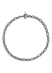David Yurman Cushion Link Chain Necklace with Blue Sapphires in Silver/Blue Sapphire at Nordstrom