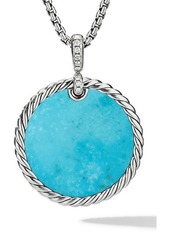 David Yurman Elements Disc Pendant in Turquoise/Silver at Nordstrom