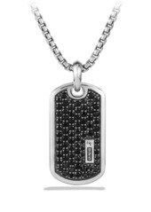 David Yurman Exotic Stone Pavé Tag with Diamonds or Sapphires in Black Diamond at Nordstrom