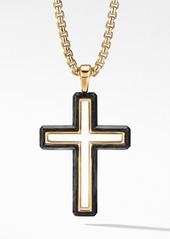 David Yurman Forged Carbon Cross Pendant with 18K Gold at Nordstrom