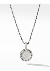 David Yurman Initial Charm Necklace with Diamonds in Silver/Diamond-H at Nordstrom