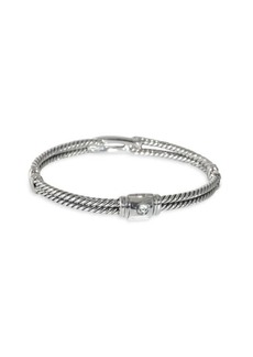 David Yurman Labyrinth Diamond Bracelet In Sterling Silver 0.27 Ctw