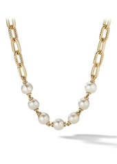 David Yurman Madison® Pearl Chain Necklace in White Pearl/Yellow Gold at Nordstrom