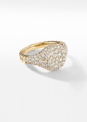 David Yurman Mini Chevron Pinky Ring in 18K Gold with Pavé Diamonds in Diamond/Gold at Nordstrom