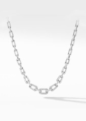David Yurman Novella Chain Necklace with Pavé Diamonds in Silver/Diamond at Nordstrom