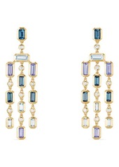 David Yurman Novella Earrings with Diamonds in Gold/Diamond/Blue Topaz at Nordstrom