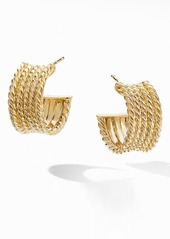 David Yurman Origami Cable Huggie Hoops in 18K Yellow Gold at Nordstrom
