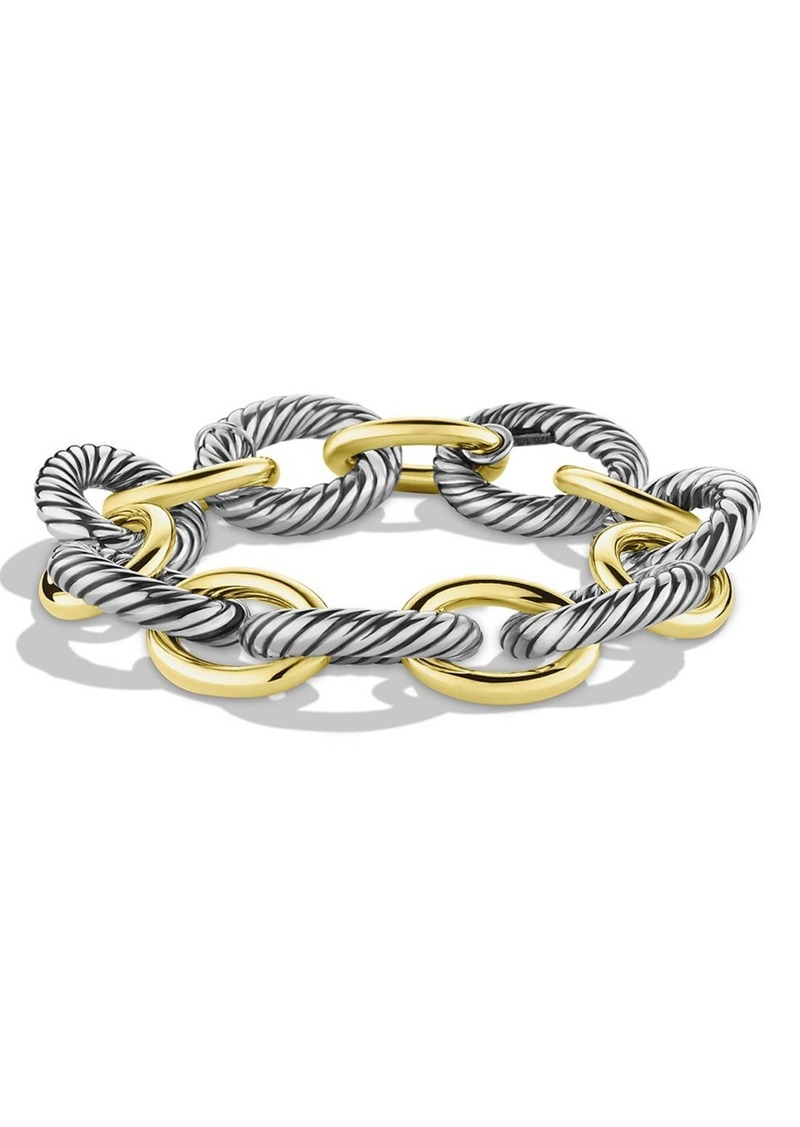David Yurman Oval Extra Large Link Bracelet with Gold in Two Tone at Nordstrom