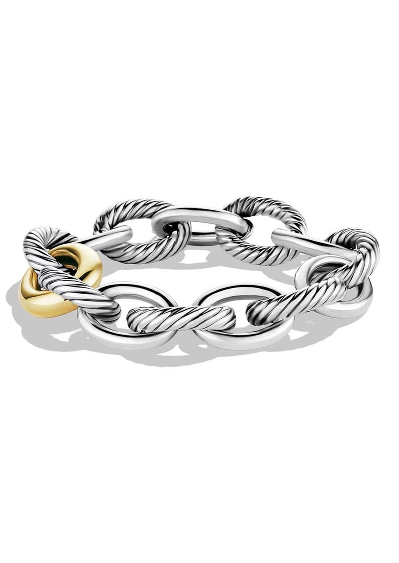 David Yurman 'Oval' Extra-Large Link Bracelet with Gold in Two Tone at Nordstrom