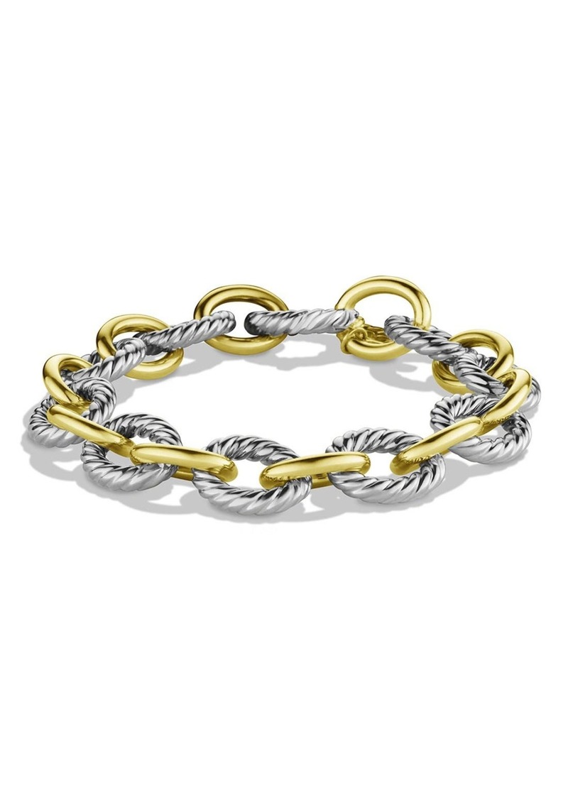 David Yurman 'Oval' Large Link Bracelet with Gold in Two Tone at Nordstrom