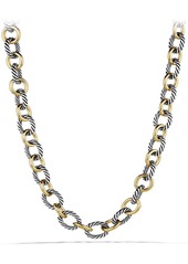 David Yurman Oval Large Link Necklace with Gold in Two Tone at Nordstrom