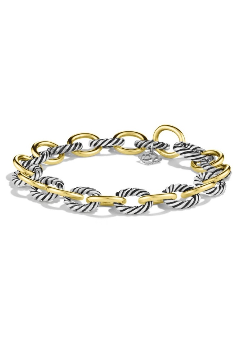 David Yurman 'Oval' Link Bracelet with Gold in Two Tone at Nordstrom