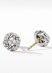 David Yurman Petite Infinity Stud Earrings with Diamonds in Sterling Silver in Diamond/Silver at Nordstrom