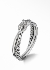 David Yurman Petite X Ring with Pavé Diamonds in Diamond/Silver at Nordstrom