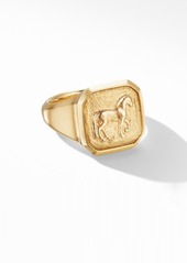 David Yurman Petrvs® Small Horse Pinky Ring in 18K Yellow Gold at Nordstrom