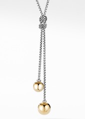 David Yurman Solari Knot Pave Diamond Necklace with 18 Karat Yellow Gold or Pearls in Two Tone/Diamond at Nordstrom
