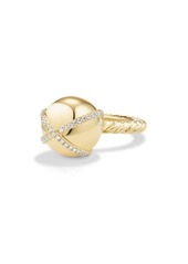 David Yurman Solari Wrap Ring with Pavé Diamonds in 18k Gold in Yellow Gold at Nordstrom