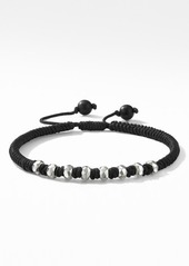 David Yurman Spiritual Beads Fortune Woven Bracelet with Black Onyx in Sterling Silver in Silver/Black Onyx at Nordstrom