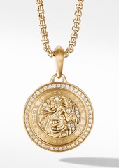 David Yurman St. Christopher Amulet in 18K Yellow Gold with Pavé Diamonds at Nordstrom