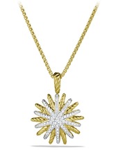 David Yurman Starburst Small Pendant with Diamonds in Gold on Chain at Nordstrom