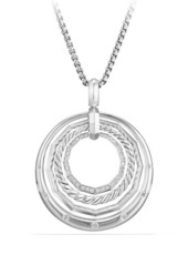 David Yurman Stax Diamond Pendant Necklace in Silver at Nordstrom