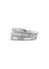 David Yurman Stax Ring with Diamonds in Silver at Nordstrom