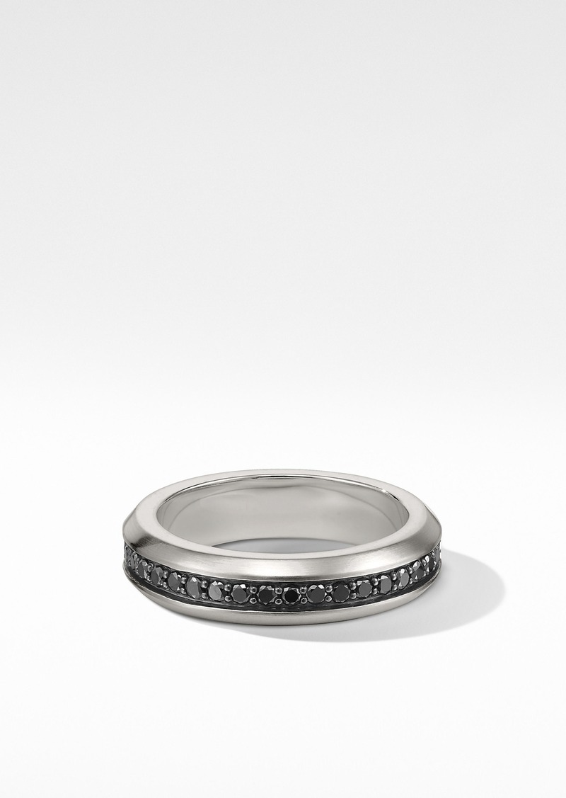 David Yurman David Yurman Streamline® Band Ring with Black Diamonds ...