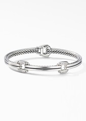 David Yurman Thoroughbred® Double Link Bracelet with Diamonds in Silver/Diamond at Nordstrom