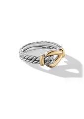 David Yurman Thoroughbred Loop Ring with 18K Yellow Gold in Silver at Nordstrom