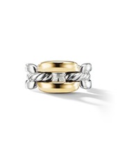 David Yurman Wellesley Link Chain Link Ring with 18K Gold in 18K Yellow Gold/Silver at Nordstrom