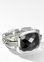 David Yurman Wellesley Link Statement Ring with Diamonds in Black Onyx at Nordstrom