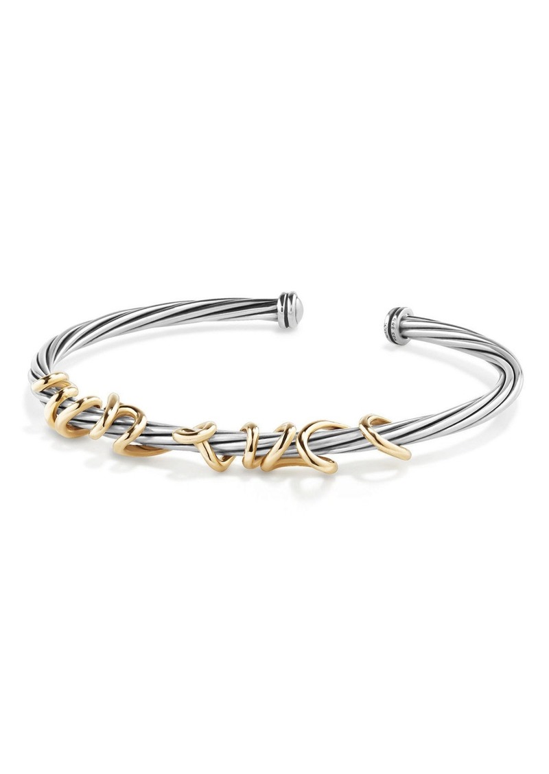 yellow gold nail bracelet