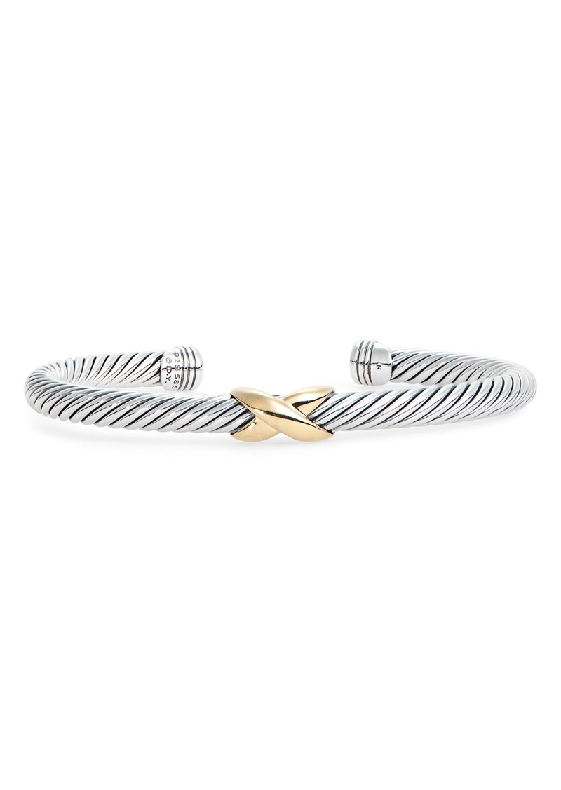 David Yurman X Bracelet with Gold in Two Tone at Nordstrom