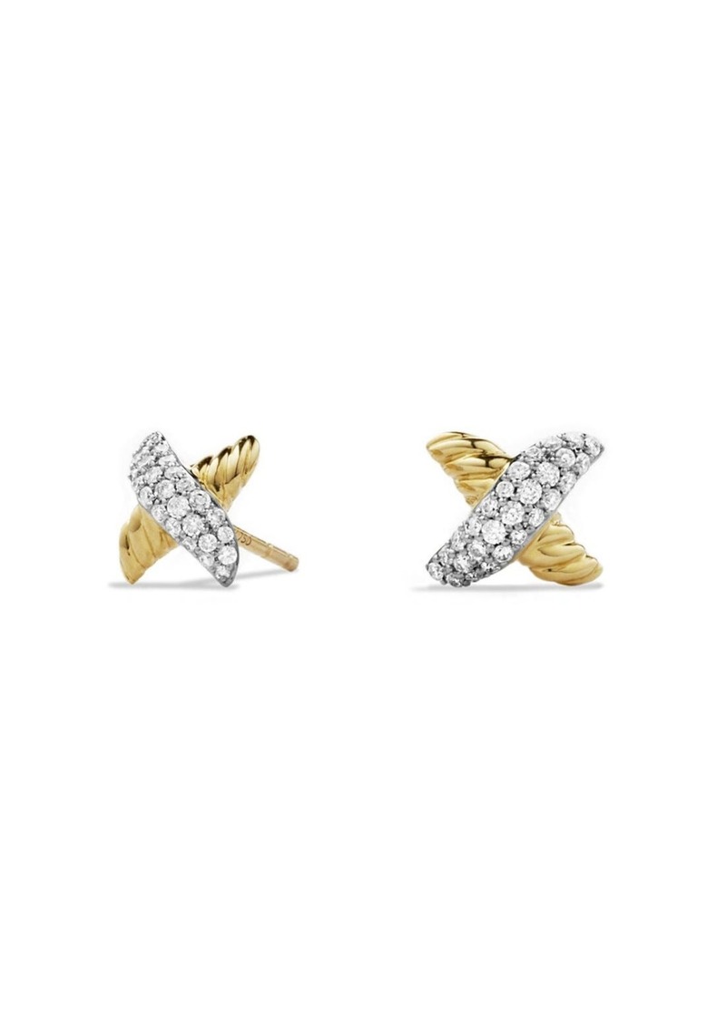 David Yurman X Petite Earrings with Diamonds and Gold at Nordstrom