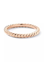 David Yurman DY Cable Band Ring in 18K Rose Gold, 2mm