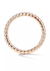 David Yurman DY Cable Band Ring in 18K Rose Gold, 2mm