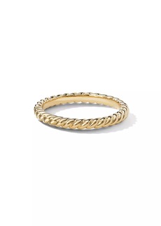 David Yurman DY Cable Band Ring in 18K Yellow Gold, 2.45MM