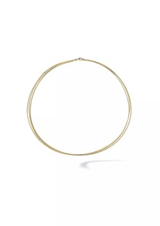 David Yurman DY Elements 3-Row Hard Wire Necklace in 18K Yellow Gold