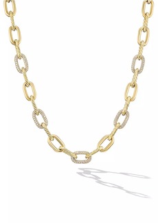 David Yurman DY Madison Chain Necklace in 18K Yellow Gold with Diamonds